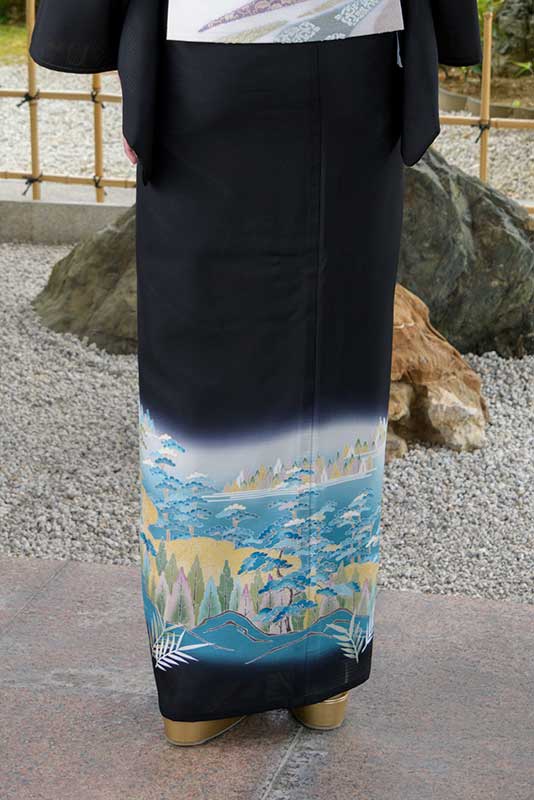 ゆりのはな 夏の色留袖 色留 駒絽 夏物 金彩友禅ボカシ