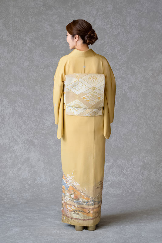 正絹 色留袖　フルセット　結婚式 　Y058 色留袖レンタル 正絹 miit-136 結婚式 披露宴 パーティー 式典
