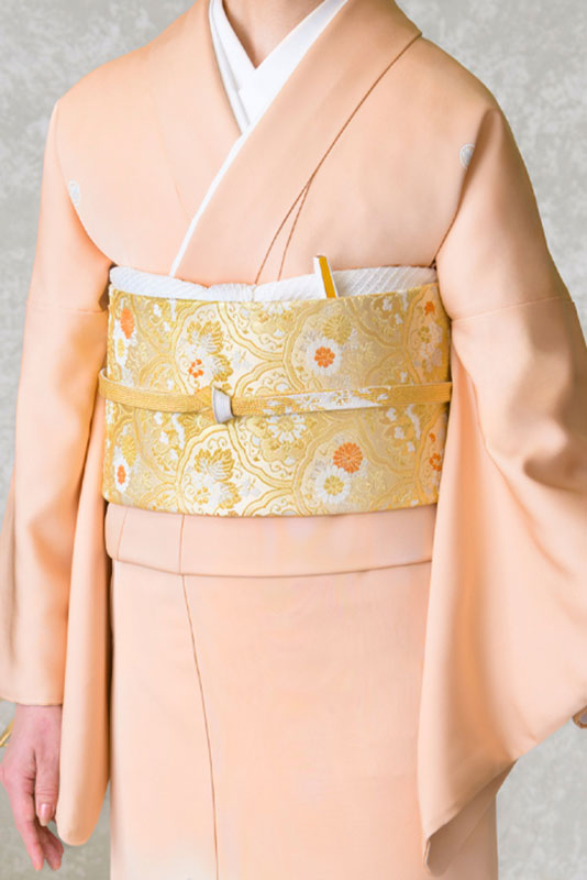 色留袖レンタル フルセット ピンク 貝絵 花菱（五つ紋）｜京都 KIMONO