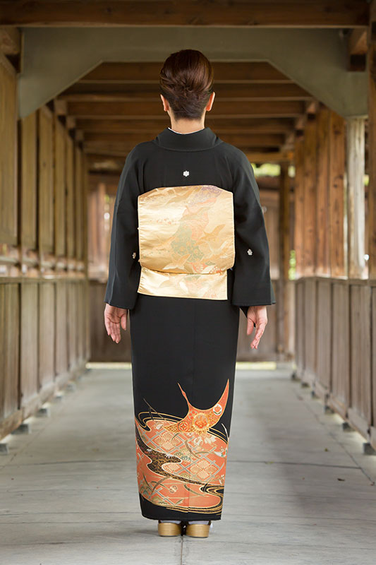 ゆったりサイズ 飛鶴に道長 丸紋