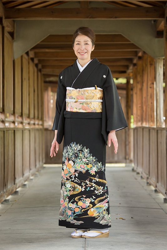 箔ぼかし 松に菊 きじ※小物は写真と異なる場合がございます
