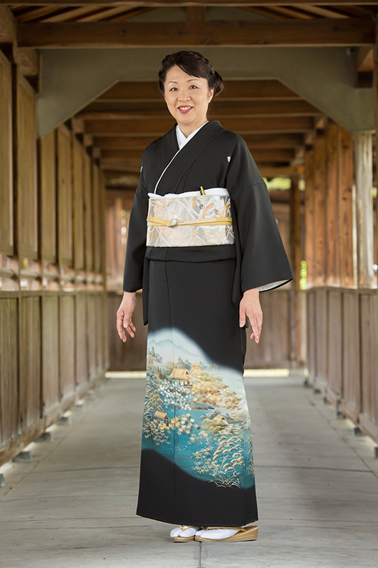 金通し ブルー 山水※小物は写真と異なる場合がございます