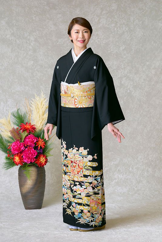 スワロ付　花車にのし※小物は写真と異なる場合がございます